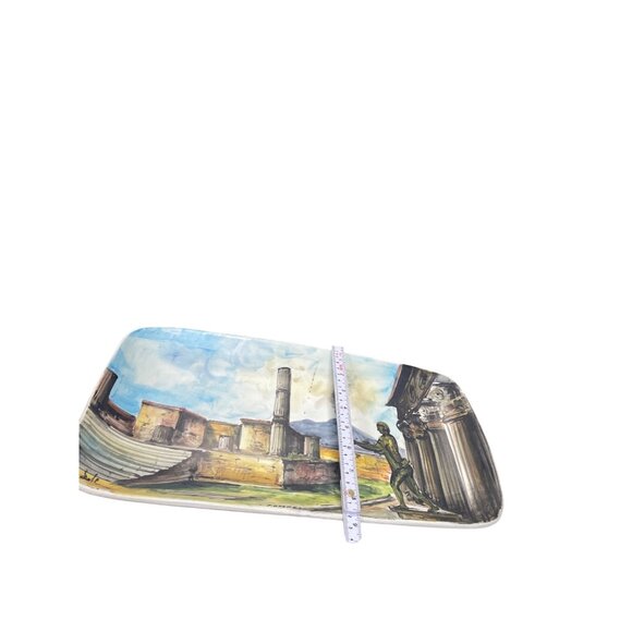 Italain Pompei Ceramic Signed Handpainted Wall Tray Platter SKu 9529 - Picture 7 of 10